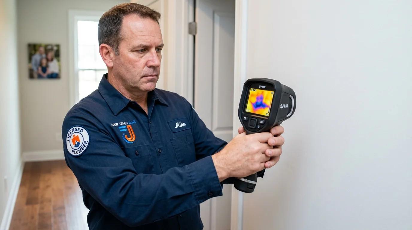 Thermal imaging leak detection by Johns Plumbing LLC in West Monroe